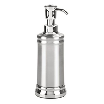 interDesign Sutton Soap Pump Dispenser for Bathroom Countertop Or Kitchen Sink, Split Finish