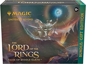 Magic The Gathering The Lord of The Rings: Tales of Middle-Earth Gift Bundle - 8 Set Boosters, 1 Collector Booster   Accessories