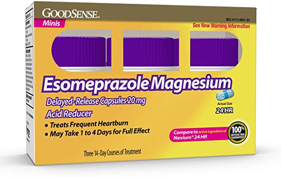 GoodSense Esomeprazole Magnesium Delayed-Release Mini Capsules, 20 mg, Acid Reducer, 42 Count