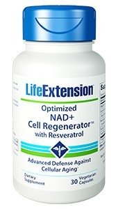 Life Extension Optimized NAD  Cell Regenerator with Resveratrol Vegetarian Capsules, 30 Count