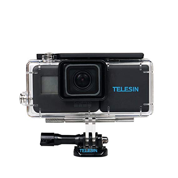 TELESIN 2300mAh Convenient Power Battery Backpack Extended Battery Backup Batteries with Waterproof Case Housing for GoPro Hero 6/5 Accessories