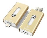 iOS9 Compatible BT Mobile USB Flash Drive with Lightning Connector for iPad 4AirMini iPod Touch 5 iPhone 5 5S 5C 6 6 PlusAndroid system 16GB