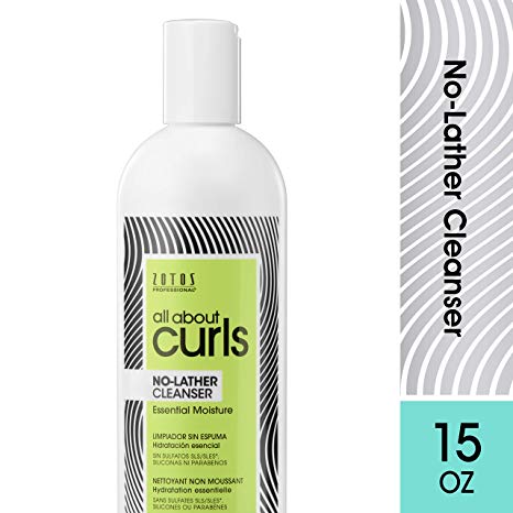 All About Curls No Lather Cleanser, Free of SLS SLES Sulfates, Silicones and Parabens, Color-Safe, 15-Ounce