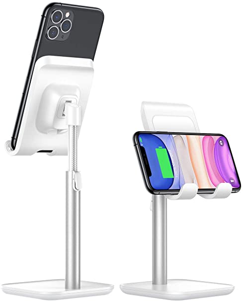 [2021 Upgraded] Wireless Charger, [Angle&Height Adjustable] LISEN Cell Phone Wireless Charging Stand, 10/7.5W Fast Wireless Charger for iPhone 11/Pro/Max/X/XR/XS Max, Galaxy Samsung S10/S9/S8-White