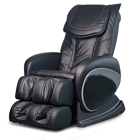 COZZIA EC-326 Shiatsu Massage Chair Recliner with Heat & LCD Controller, Black, 141 Pound