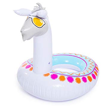 High Five Llama Alpaca Tube Ride-On Float Swimming Ring Pool Water Tube 41" by 36"