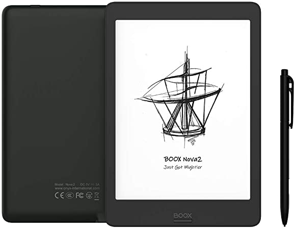 BOOX Nova2 7.8 ePaper Eink Tablet, 300 DPI Android 9.0 Front Light Dual Touch USB OTG E-Reader
