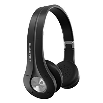 Wireless Bluetooth Headphones, Ghostek EarShot Series Over-Ear On-Ear Headset Enhanced Noise Reduction, Bluetooth 4.0, HD Sound, Built-in Microphone, Hands-Free, In-Line Volume Control & Mic (Black)