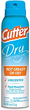 Cutter Dry Insect Repellent, Aerosol, 4-Ounce, 12-Count