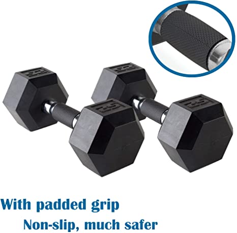 CAP Barbell PVC-Coated Hex Dumbbell Pairs Set (150/280/550/590 LB), Dumbbell Set with Rack Stand, Rack Only, or Set of 2 Weights with Padded Grip