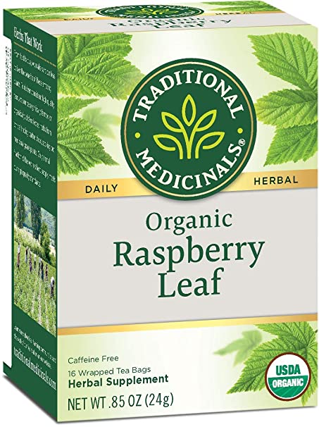 TRADITIONAL MEDICINALS Organic Raspberry Leaf, 16 Tea Bags (Pack of 1)
