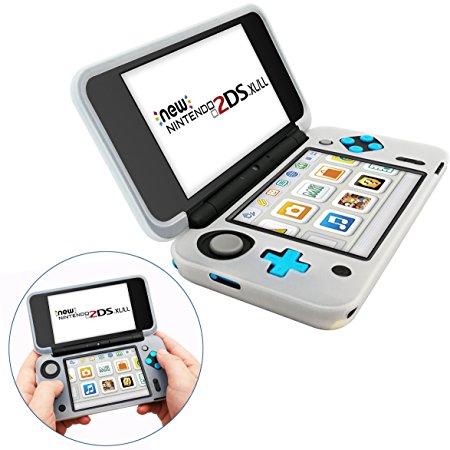 Silicone Case for NEW Nintendo 2DS XL, HEYSTOP Protective Cover Skins for NEW Nintendo 2DS XL/LL (White)