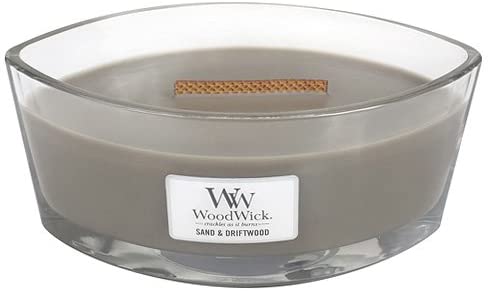 Sand & Driftwood HearthWick Flame Large Scented Candle by WoodWick by WOODWICK