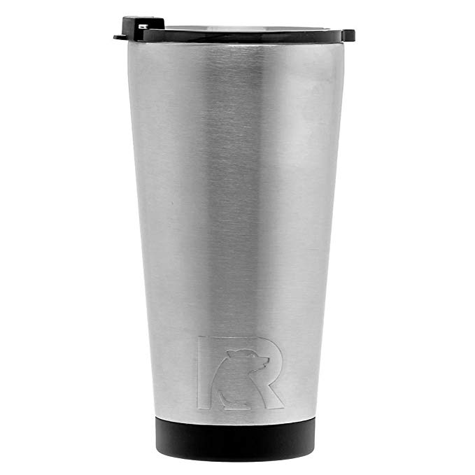 RTIC 28 Double Wall Vacuum Insulated Pint Tumbler, 16 oz, Stainless Steel