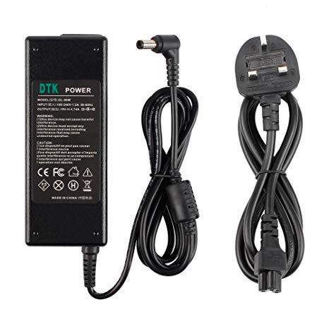 Dtk Ac Adapter Laptop Computer Charger/Notebook Pc Supply Power source for ASUS Output: 19V 4.74A 90W Power Cord (19V 3.42A / 19V 3.95A Compatible) Connector: 5.5 x 2.5mm