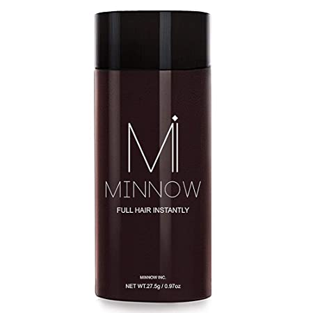 Minnow Best Keratin Hair Building Fibers Instantly Thickens Thin Hair for Men and Women - Natural Hair Loss Concealer 0.97oz (Light Brown)