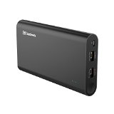 Jackery Titan 20100mAh Portable Charger External Battery with 2-Port 34A Smart Fit Technology for iPhone 6s Plus iPhone 6s iPad Air 2 Mini Galaxy S6 S5 Note 4 and More Black