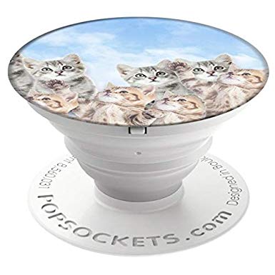 PopSockets Grip - Official Expanding Stand and Grip for Smartphones and Tablets - Sky Kitties