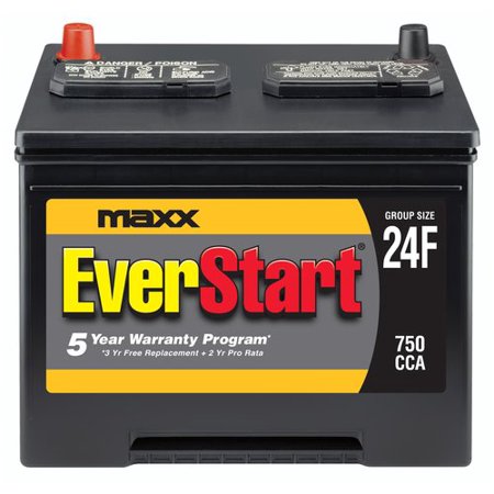 EverStart Maxx Lead Acid Automotive Battery, Group 24F