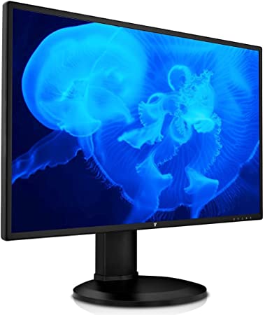 V7 27" QHD 2560 x 1440 Widescreen LED Monitor, Height Adjustable, DP, HDMI, Speakers - L27HAS2K-2N