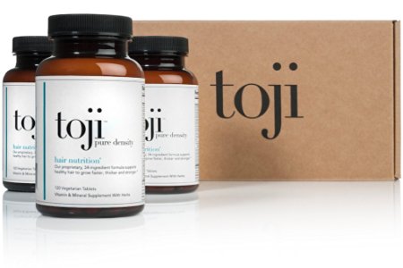 Toji Pure Density: Hair Nutrition. A Vegetarian Hair Vitamin Supplement w/ Organic Horsetail, Biotin, DHT Blocker (90 Day Supply)