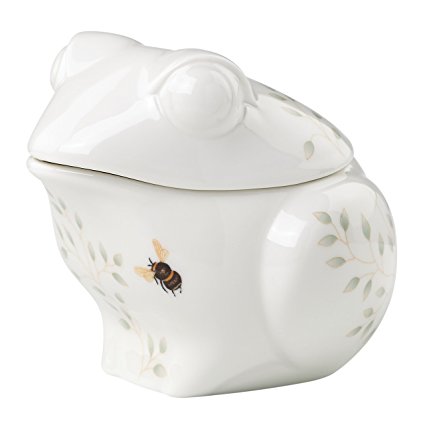 Lenox Butterfly Meadow Figural Frog Sugar, Multicolor