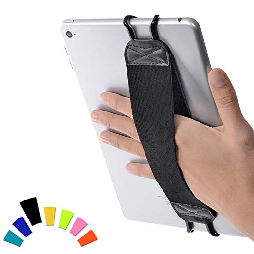 TFY Security Hand Strap Holder for Tablets, iPad, e-Readers - Apple iPad, iPad 4 (iPad 2 & 3), iPad Air (iPad Air 2), iPad Mini - iPad Pro 9.7" - Samsung Galaxy Tab - Google Nexus and More