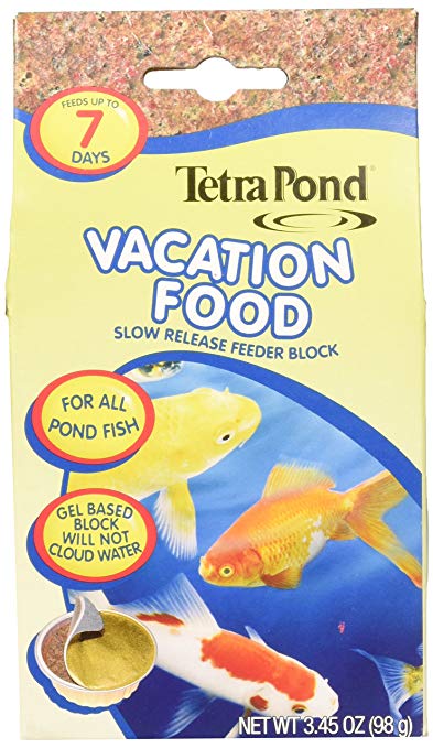 (4 Pack) TetraPond Vacation Food Slow Release Feeder Block, 3.45 Ounce Each