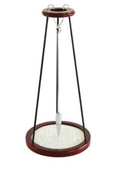 Pit and Sand Pendulum in Rich Mahogany Finish - 20 inch Tall
