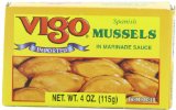 Vigo Mussels in Marinade Sauce 4-Ounce Cans Pack of 10