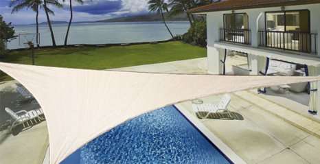 New ProSource Sand Color 16 Oversized Sun Shade Sail Shade canopy Sun Shelter