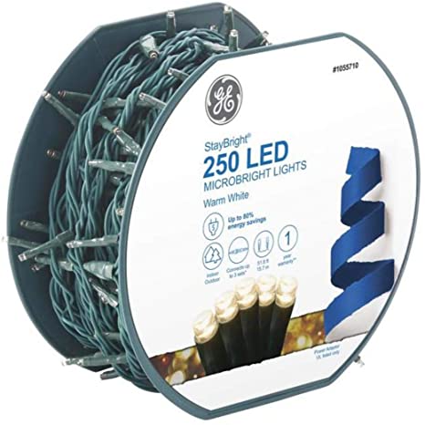 GE StayBright LED MicroBright Lights, 250ct, Warm White 93196lo