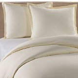 Cotton Craft - 220 TC Thread Count Sateen Weave - 2 Piece Duvet Set Comforter Cover - Twin - Ivory - Super Soft Premium 100 Pure Combed Cotton - Set Contains 1 Duvet 68x90 and 1 Shams 20x26 - Luxurious Ultra Soft and Smooth as Silk - An outstanding value - Makes a great gift as well - Easy Care Machine Wash