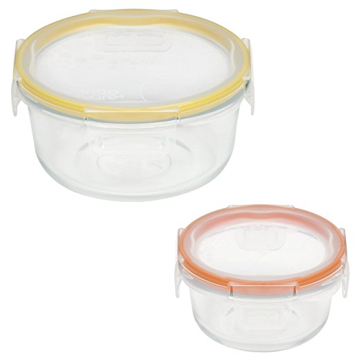 Snapware 4-Piece Total Solution Round Food Storage Set, Glass