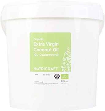 Organic Virgin Coconut Oil by Nukraft (Cold Pressed): 10L Bucket - Bulk, Wholesale (Also Available in 1L, 5L and 20L)