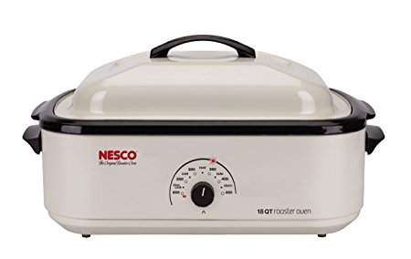 Nesco 4808-14-30 Classic Roaster Oven, 18-Quart, Non-stick Cookwell, Ivory