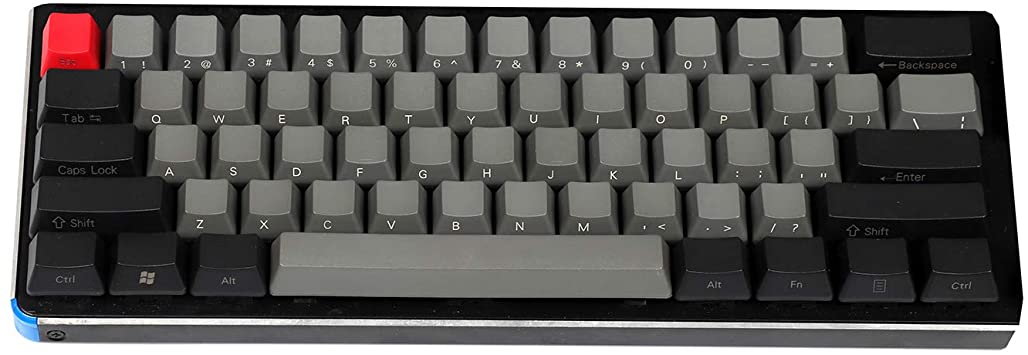 NPKC Black Gray Mixed Dolch Thick PBT 104 87 61 Keycaps Mac Keys OEM Profile Key caps for MX Mechanical Keyboard (61 Side Print)(Only Keycap)