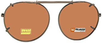Sunglass Rage Semi Round Polarized Clip on Sunglasses