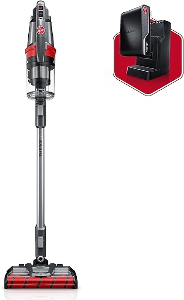 Hoover ONEPWR WindTunnel Emerge Pet Cordless Lightweight Stick Vacuum Cleaner, with Above Floor Cleaning, All-Terrain Brush Roll, Self-Standing, Powerful Suction, BH53604V, Silver