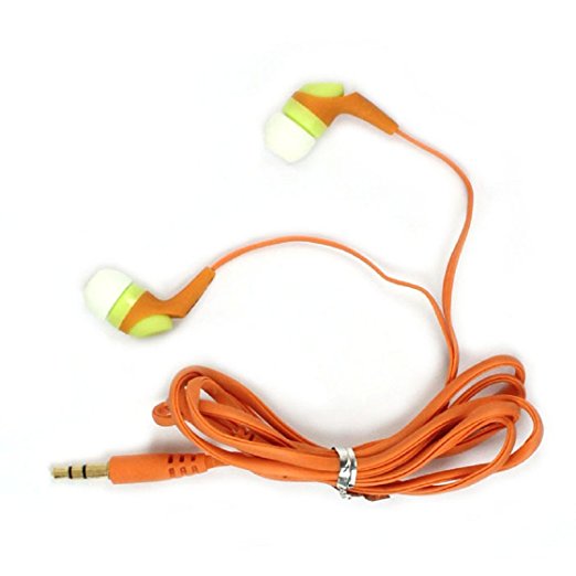 Doinshop New Fashion High Fidelity In-ear Earphone Headphone for Iphone/ipod/ipad/mp3/pc/tablet P (orange)