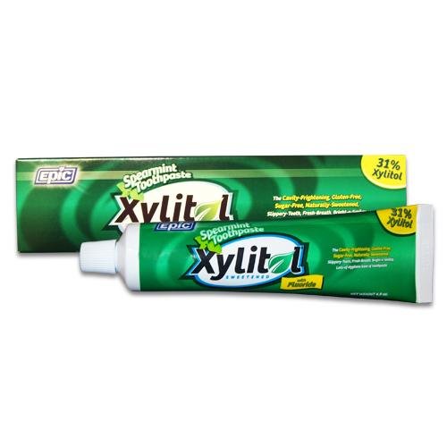 Epic Dental 31% Xylitol Toothpaste, Spearmint, 4.9 Ounce