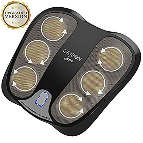 Gideon Shiatsu Foot Massager Machine with Soothing Heat – 18 Deep Kneading 3D Massaging Nodes – Perfect for Relaxation   Natural Remedy for Plantar Fasciitis, Heal Spur and other Foot Pains [UPGRADED]