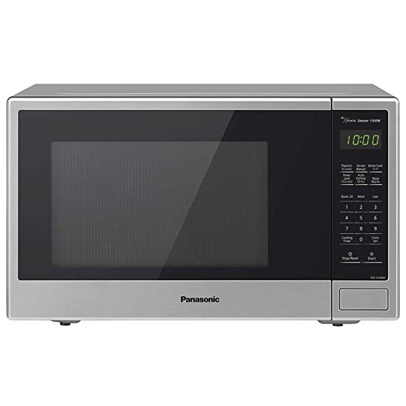 Panasonic Microwave Oven NN-SU696S Stainless Steel Countertop/Built-In with Inverter Technology and Genius Sensor, 1.3 Cu. Ft, 1100W (Renewed)