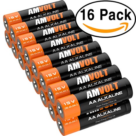 AA Batteries [Ultra Power] Premium LR6 Alkaline Battery 1.5 Volt Non Rechargeable Batteries for Watches Clocks Remotes Games Controllers Toys & Electronic Devices - 2020 Expiry Date (16 Pack)