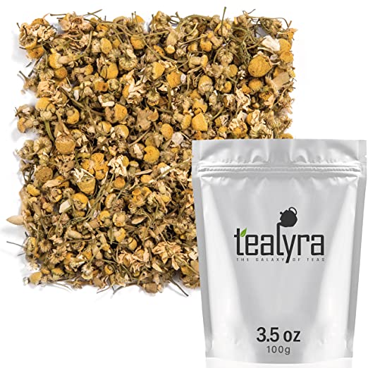 Tealyra - Egyptian Chamomile Tea - Pure Herbal Tea - Natural Bedtime Tea - Caffeine-Free - Relaxing Herbal Remedy - Anxiety and Stress Relief - Organically Grown - 100g (3.5-Ounce)