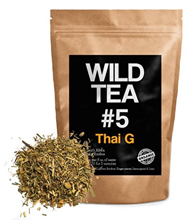Organic Rooibos Tea with Ginger, Lemongrass and Lime, Wild Tea #5 Loose Leaf Tea, Thai G (4 ounce)