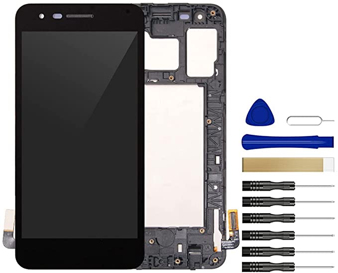 for MetroPCS LG Aristo 3  Plus LM-X220MB,Aristo 3 LM-X220MA LM-X220MB,K8s LM-X220QM,LCD Screen Display Assembly Touch Screen Digitizer Panel Glass Replacement Tool (with Frame)