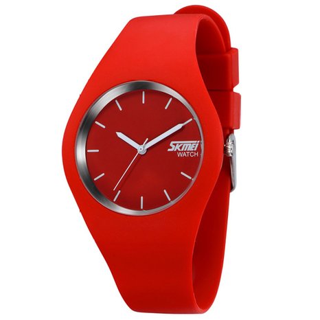 CakCity Sport Watch Unisex Casual Women's Watch Analog Quartz Waterproof Fashion Men's Watch Red Band