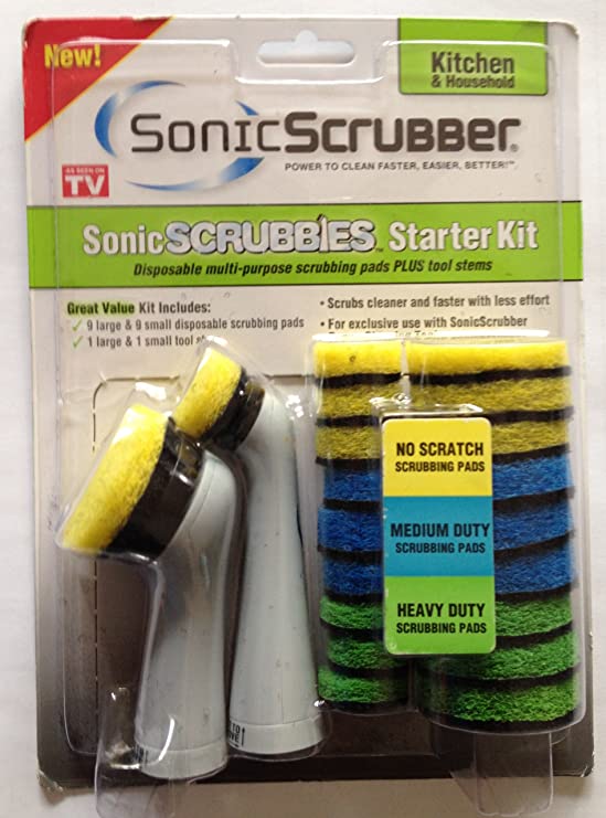 Sonic Scrubbies Starter Kit Kitchen & Household for Sonic Scrubber