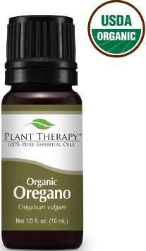 USDA Certified Organic Oregano Essential Oil. 10 ml (1/3 oz). 100% Pure, Undiluted, Therapeutic Grade.